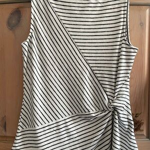 Banana Republic Black and White Asymmetrical Sleeveless Tank